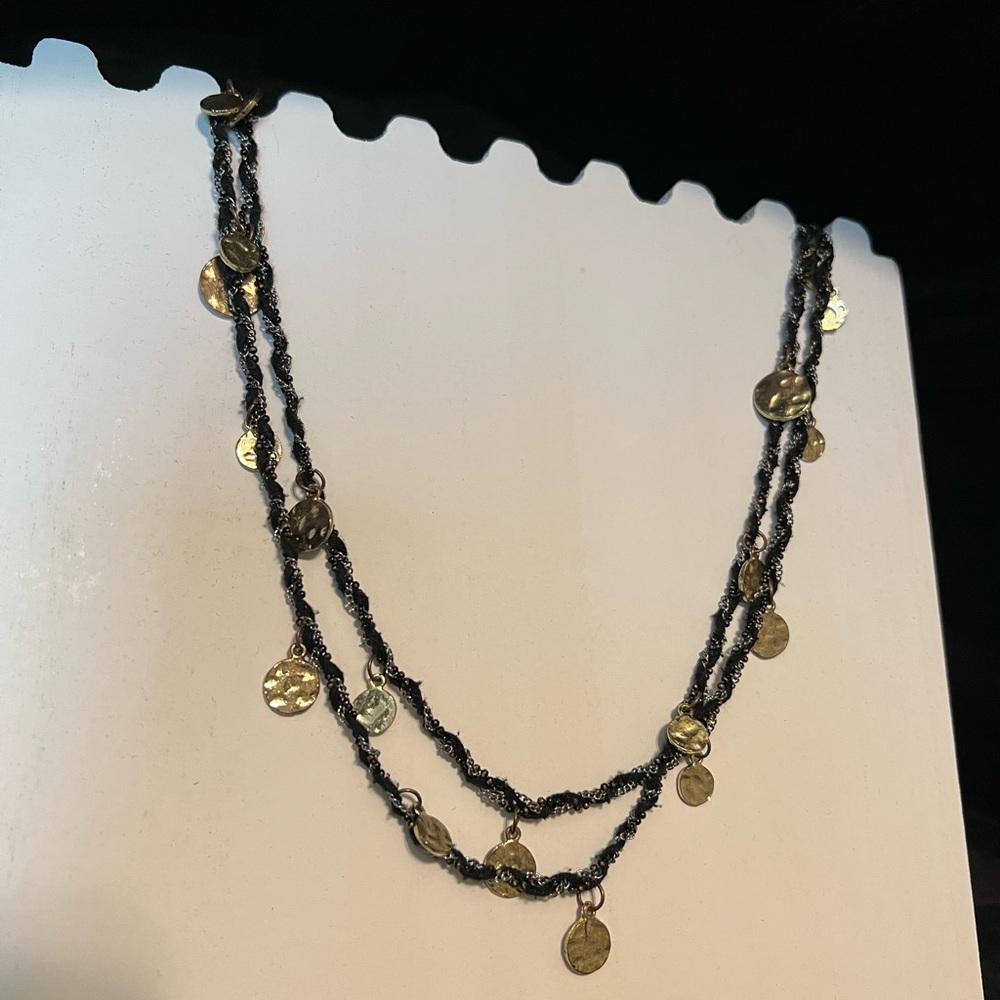 Noonday Collection Gold and Black Layered Necklace